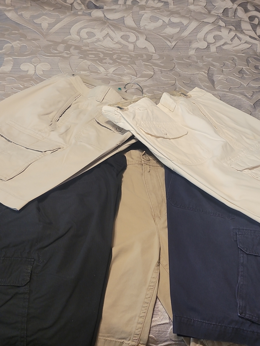St. John's Bay Men's Cargo Pants - White, Tan, Navy, Black & Khaki